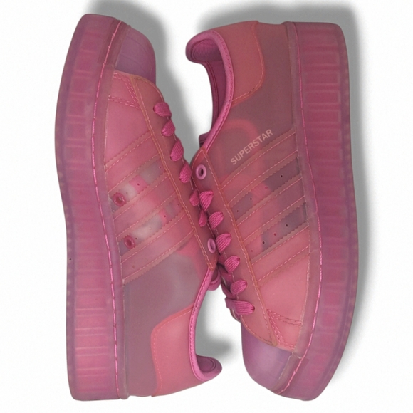 Adidas | Superstar Semi Solar Pink Jelly Platform Sneakers Women's Size 7 - Picture 6 of 10